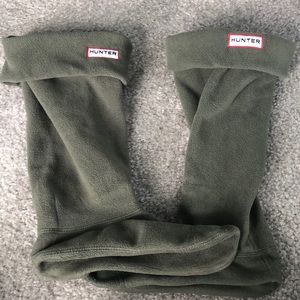 Hunter fleece welly cuffed socks